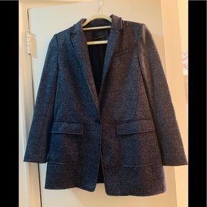 Banana Republic Navy Melange Boyfriend Blazer 4P